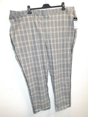 (U43) Ulla Popken Hose grau kariert 797873 130