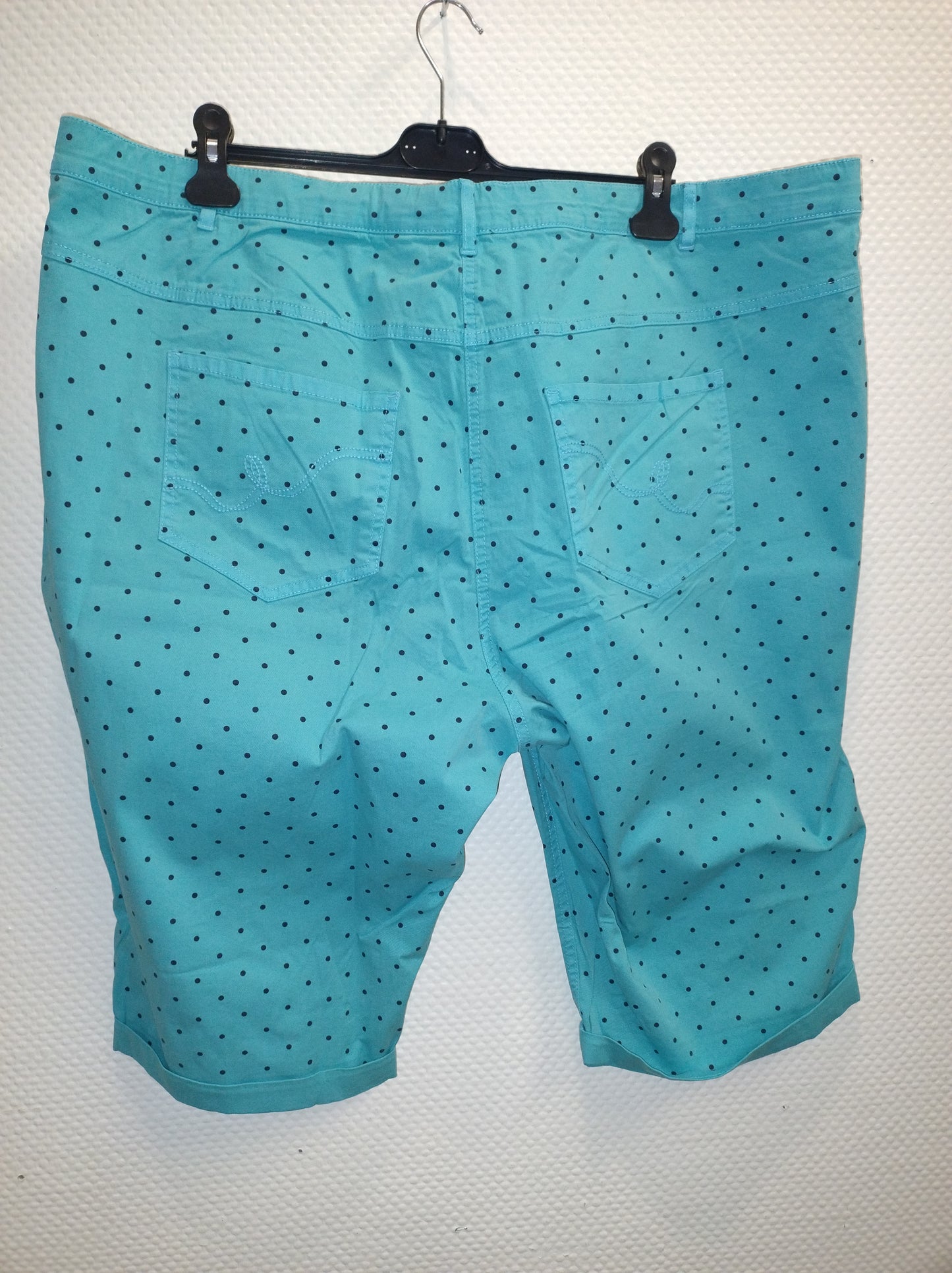 (U36) Ulla popken Shorts türkis gepunktet 791867 740