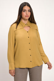 (U12) Ulla Popken Bluse Senfbraun 810331 316