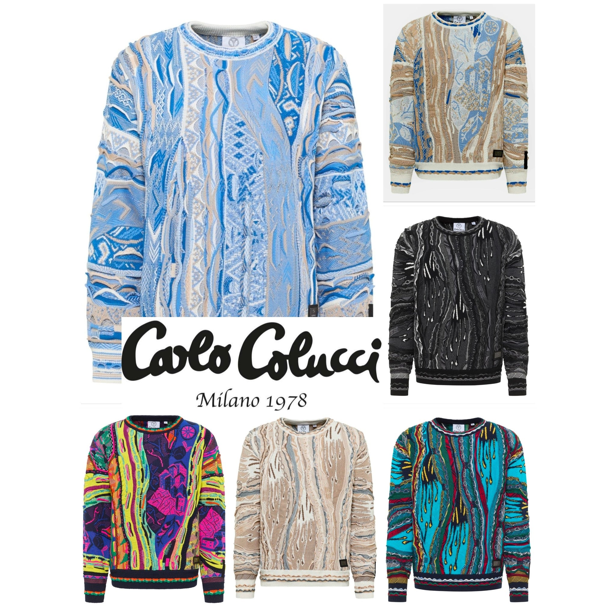 Carlo Colucci 3D Strickpullover Pullover versch. Mod. (Beschreibung lesen!)