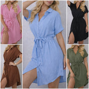 Musselin Kleid Baumwolle Sommer Unterknie lang