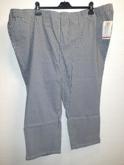 (U36) Ulla Popken Hose schwarz/ weiß kariert 747504 132