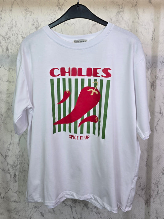 Chilies Tshirt weiß