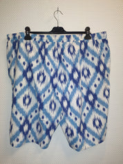 (U37) Ulla Popken Shorts blau/weiß 667042 15