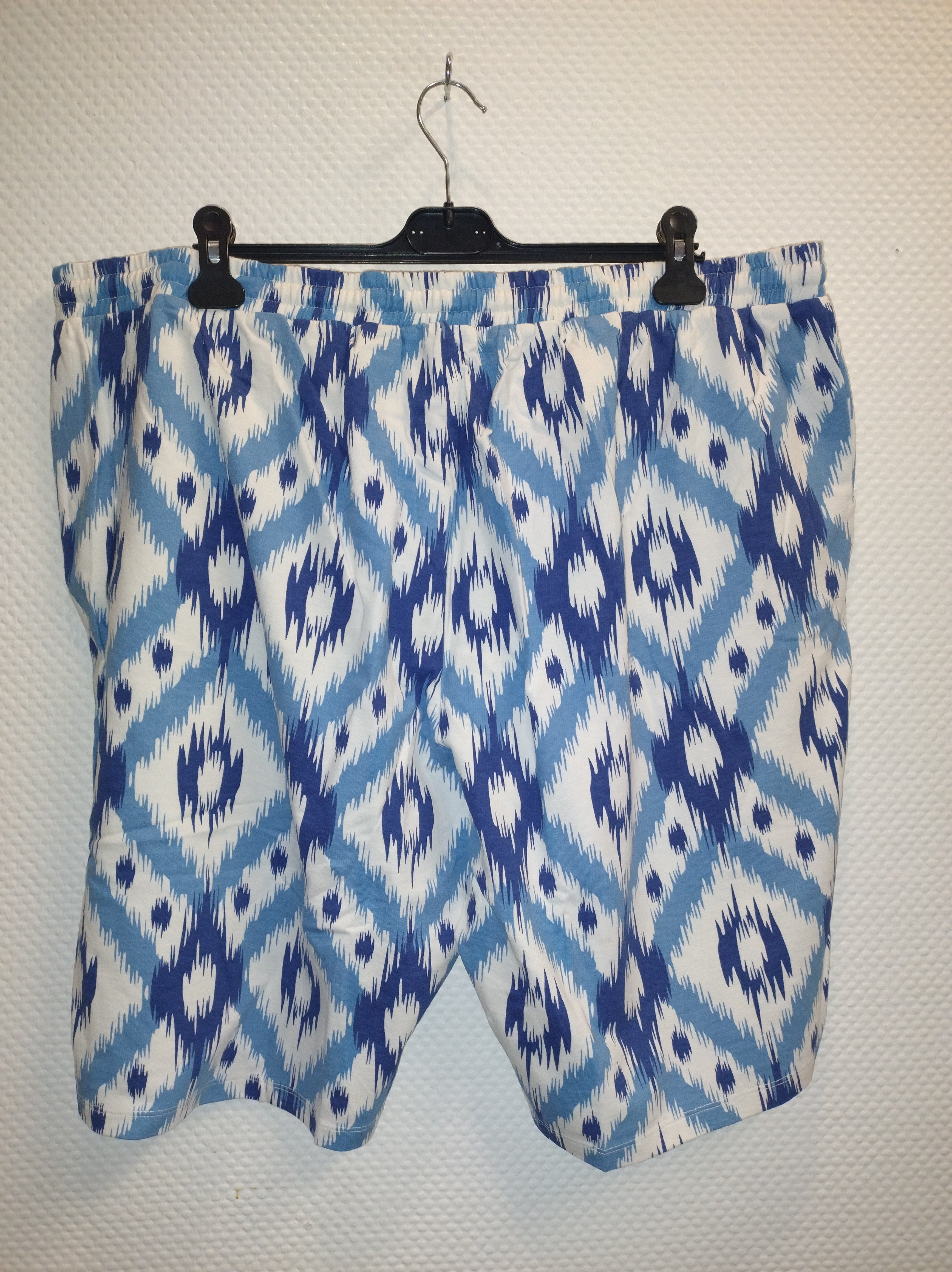 (U37) Ulla Popken Shorts blau/weiß 667042 15