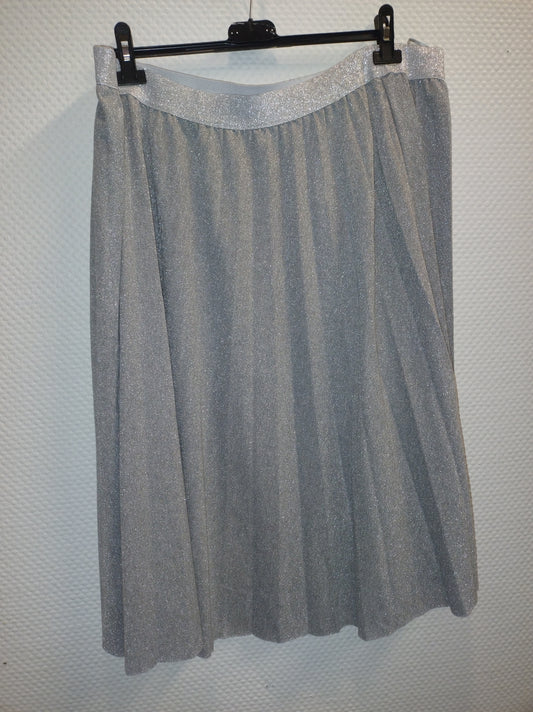 (U41) Ulla Popken Rock grau glitzer 807457 100