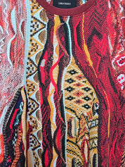 Carlo Colucci Tshirt rot muster 3d Optik Gr S