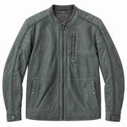 PME Legend Echtleder Jacke Lederjacke schwarz grau grün