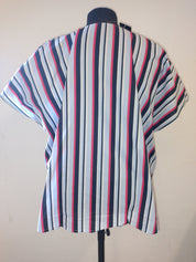 (U29) Ulla Popken T-Shirt Blau/Schwarz/Rot gestreift 747470 73