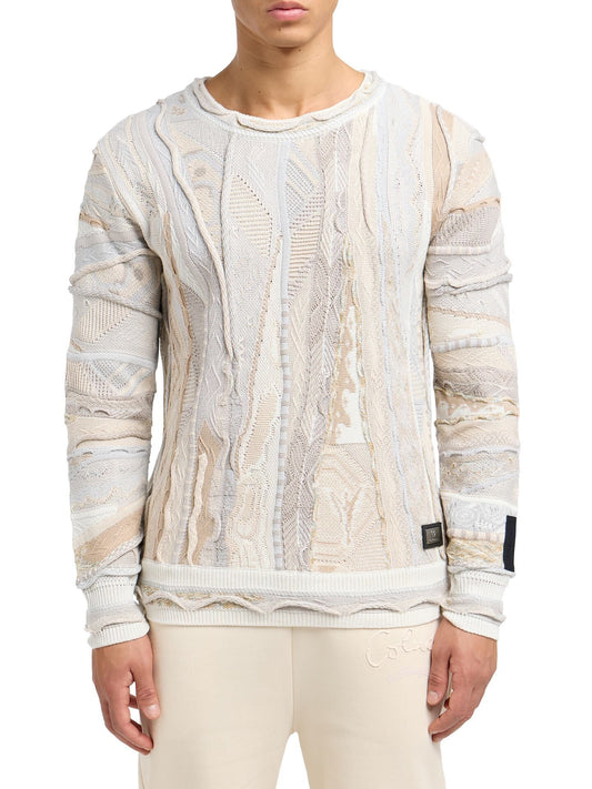 (13) Carlo Colucci 3d Strickpullover beige CC-C12506-571