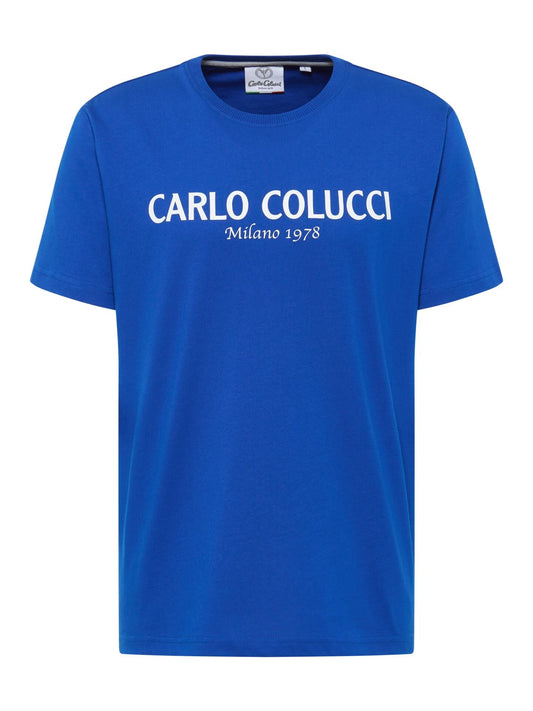 (34) Carlo Colucci T Shirt C2440 13 königsblau