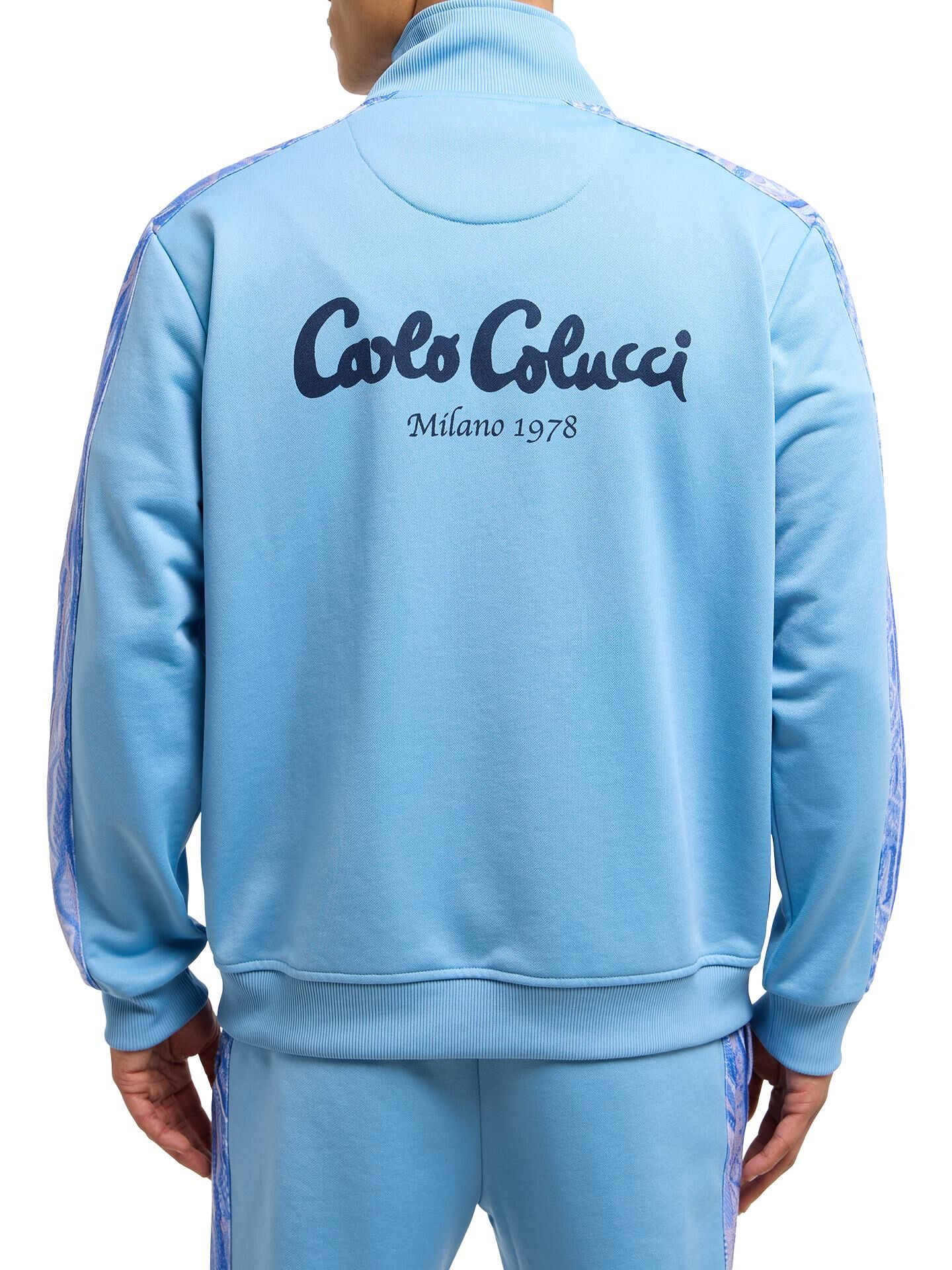 Carlo Colucci Sweatjacke hellblau unisex