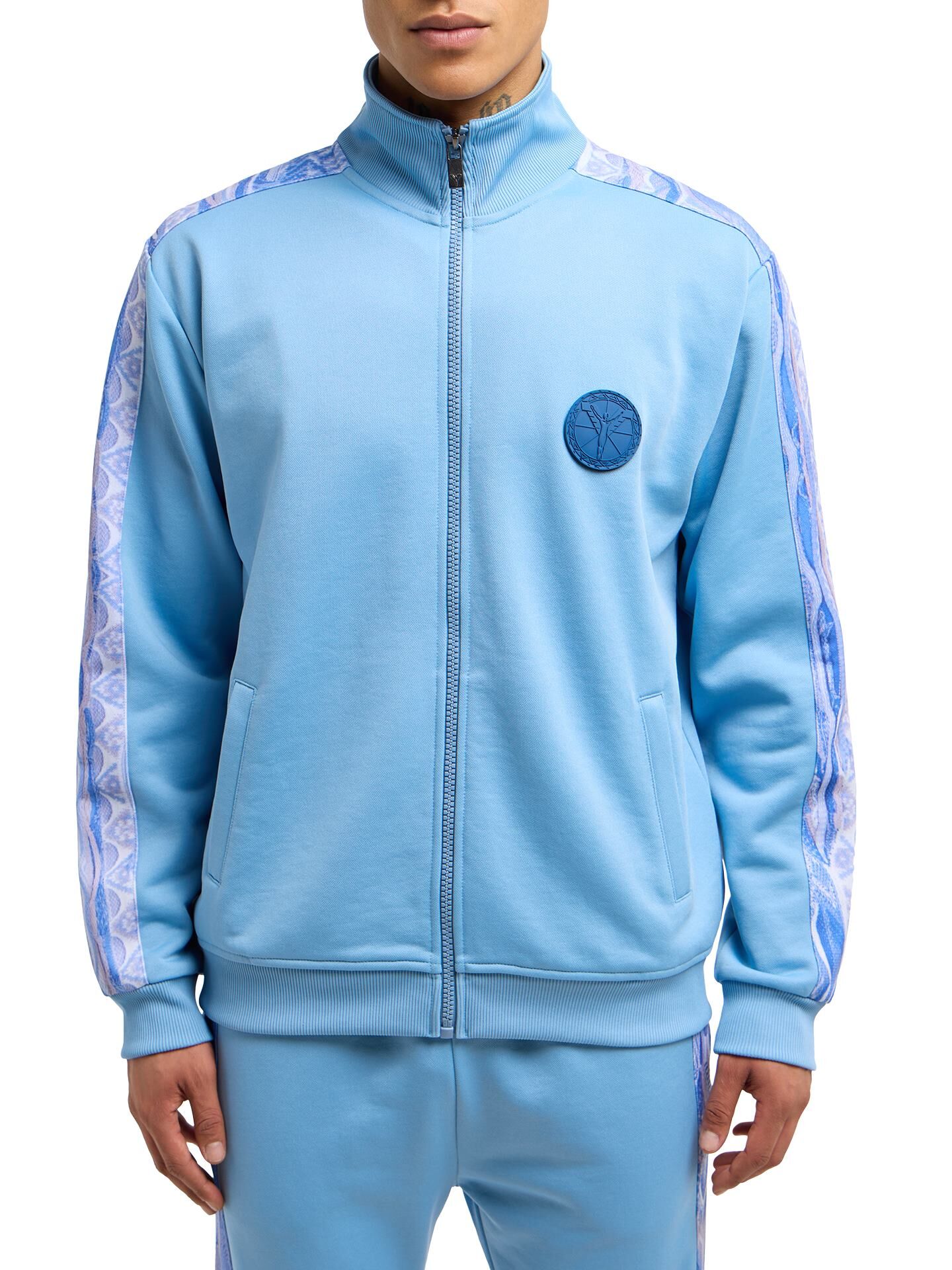 Carlo Colucci Sweatjacke hellblau unisex