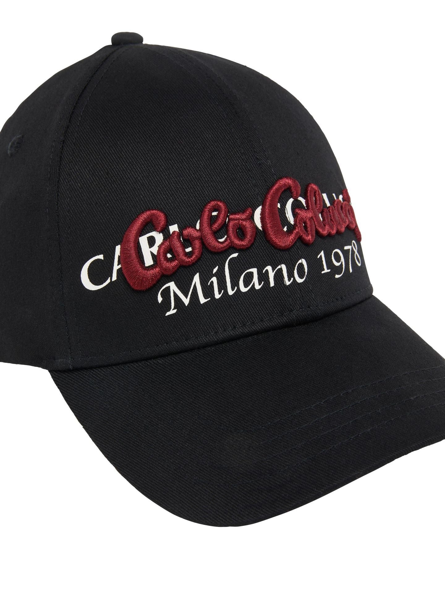 Carlo Colucci Base Cap schwarz rote schrift CC-201822-201