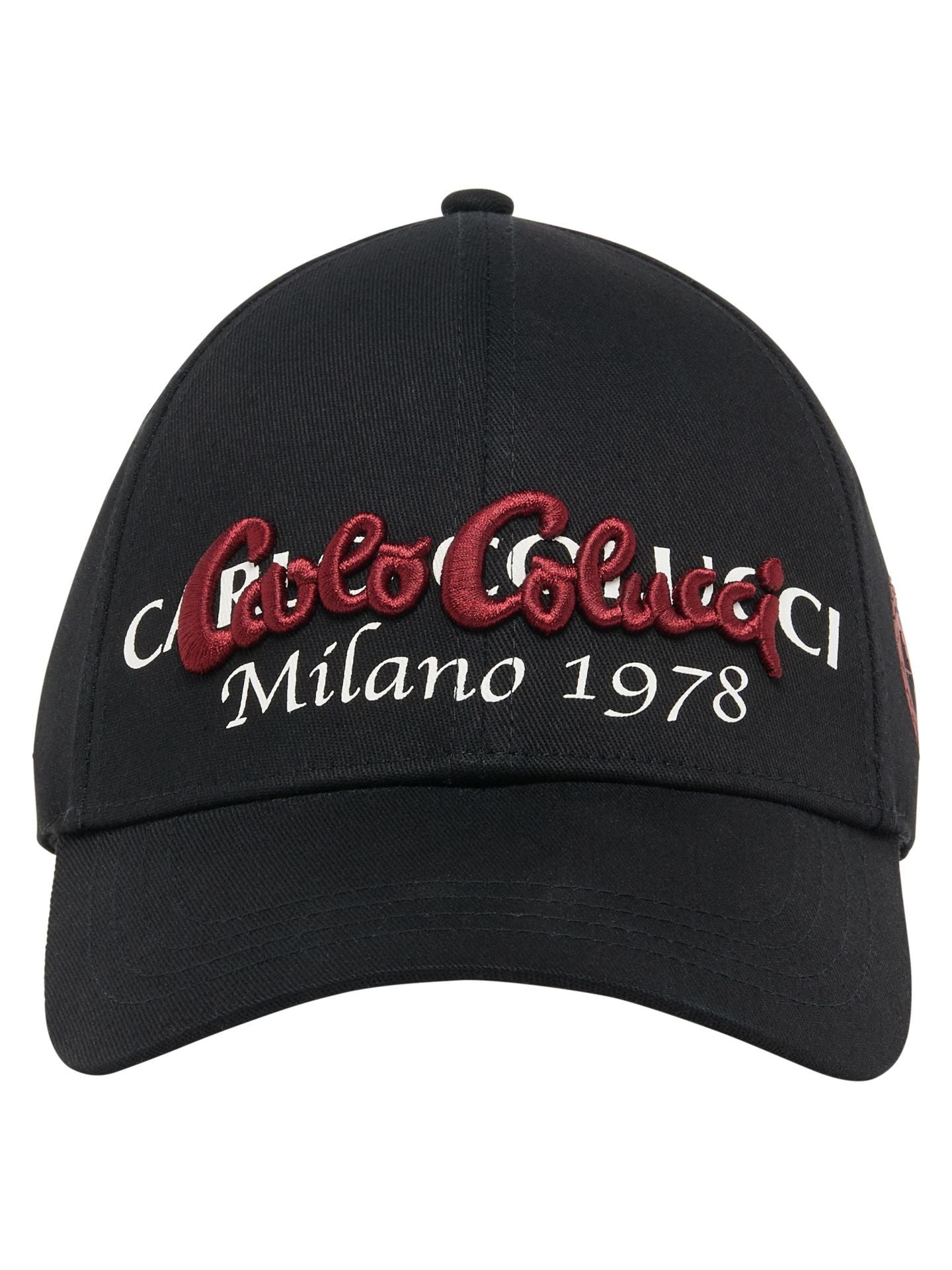 Carlo Colucci Base Cap schwarz rote schrift CC-201822-201