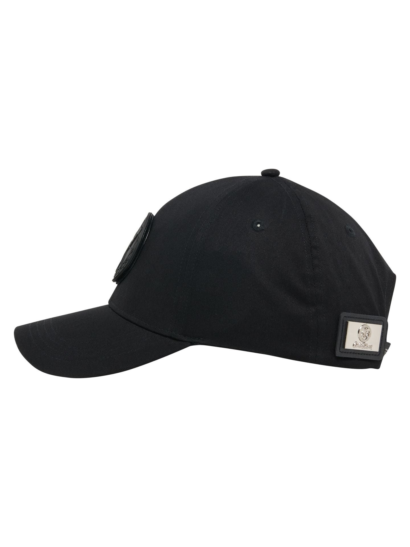 Carlo Colucci Base Cap schwarz mit schwarzen Patch