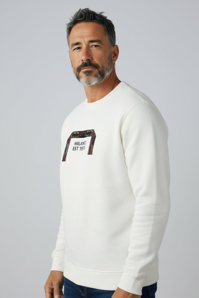 Carlo Colucci Sweatshirt weiß C5344-59