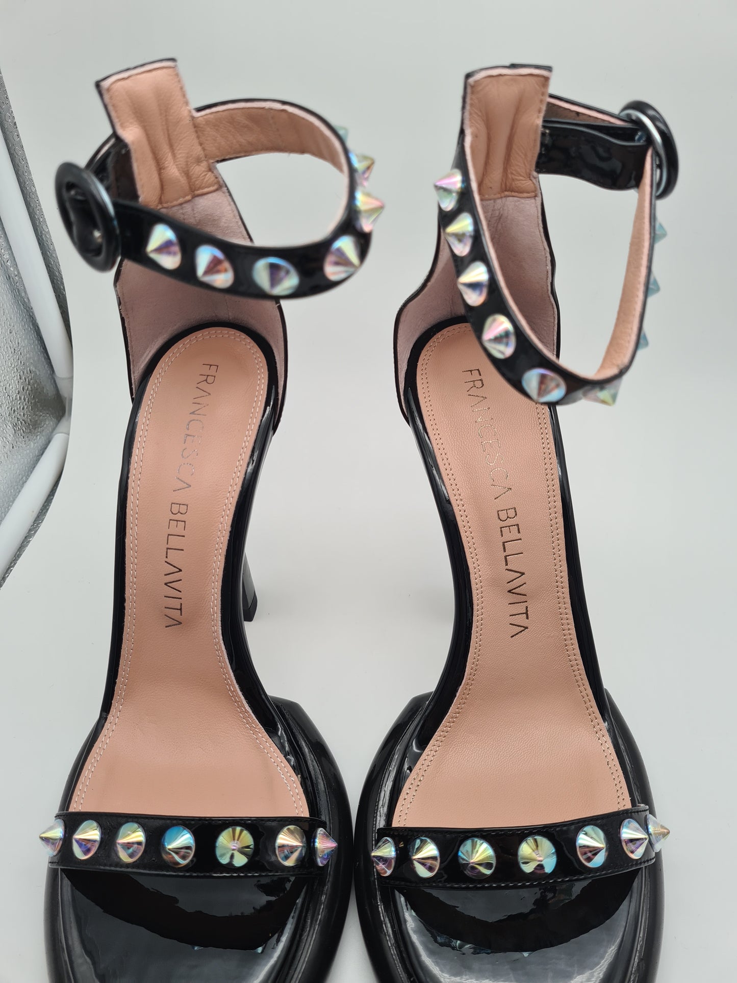 Francesca Bellavita Dea mule talons hauts escarpins sandales strass