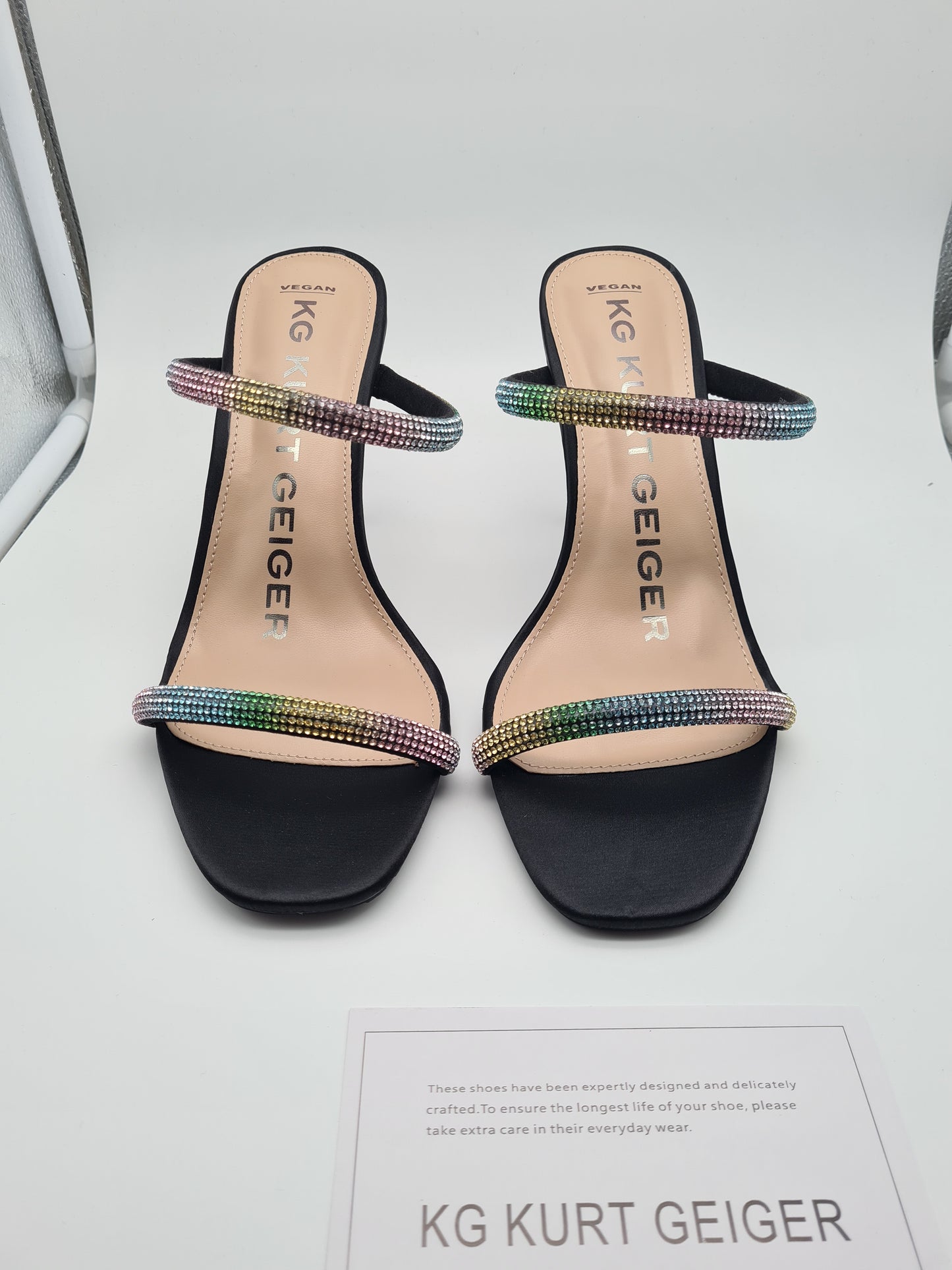 KURT GEIGER High Heels Gr 40 rainbow strass bunt schwarz FOSTER 2 9591000609 Black occasion