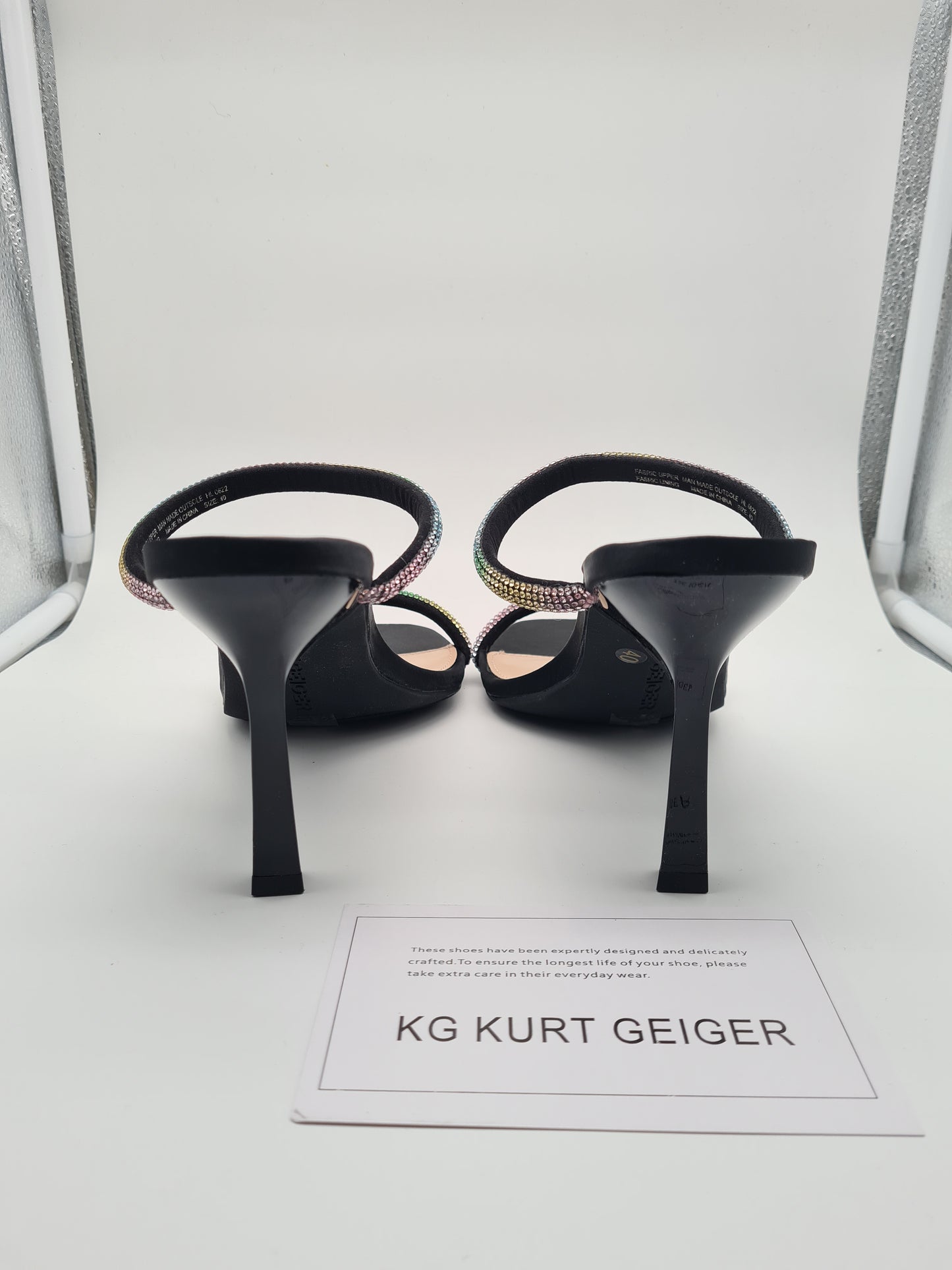 KURT GEIGER High Heels Gr 40 rainbow strass bunt schwarz FOSTER 2 9591000609 Black occasion