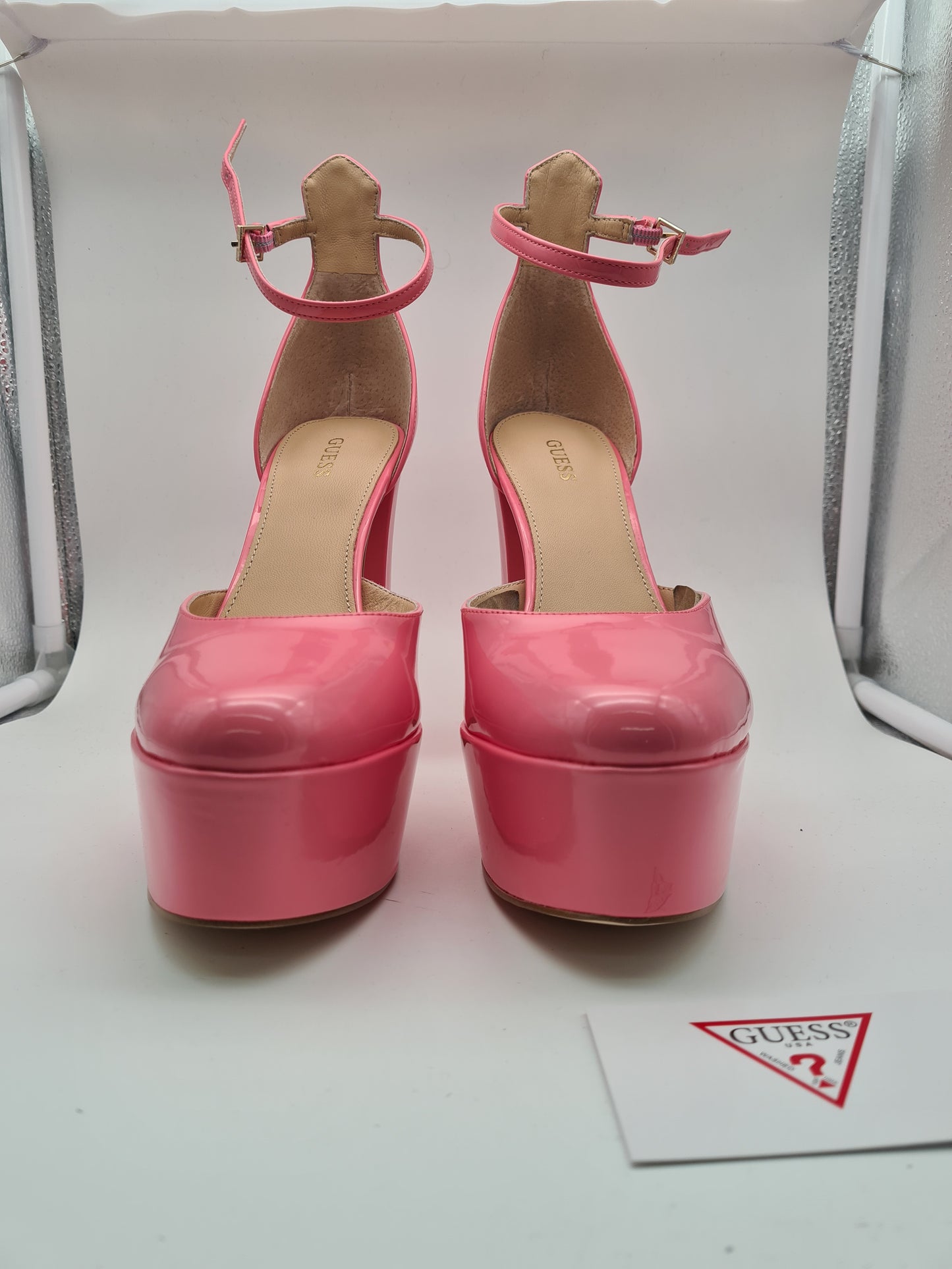 GUESS High Heels pink FL5CALPAT03 Plateau Sandaletten 39