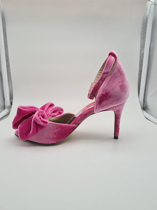 CUSTOMMADE talons hauts noeud rose MARITA VELVET 998620031 taille 39 velours 204 fuchsia