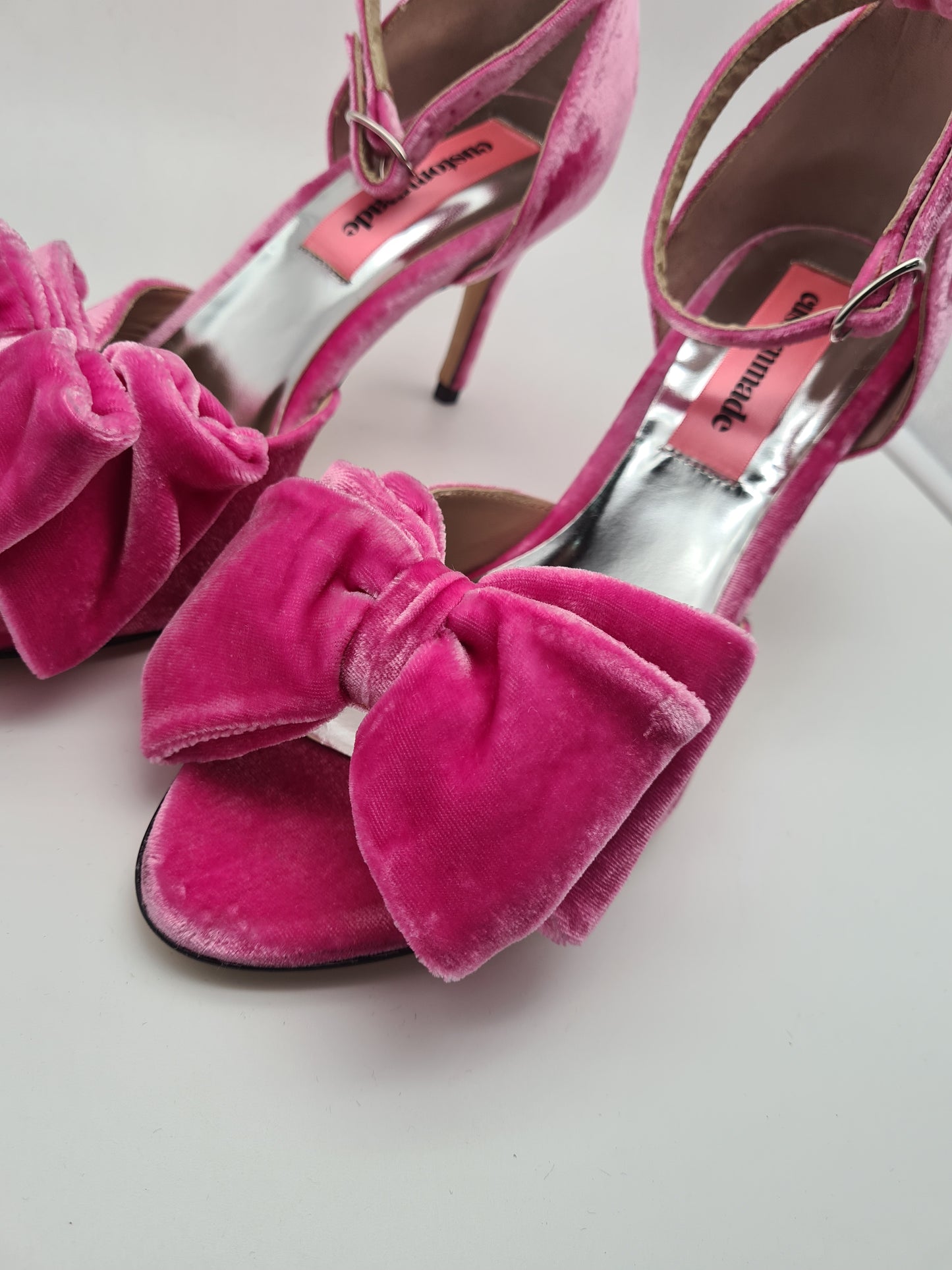 CUSTOMMADE talons hauts noeud rose MARITA VELVET 998620031 taille 39 velours 204 fuchsia