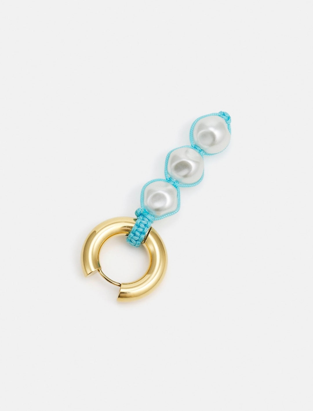 TIMELESS PEARLY Ohrringe Perlen weiß blau gold