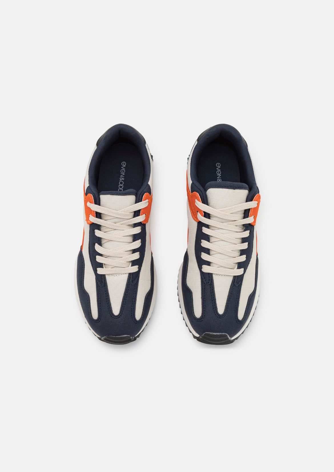 EVEN&ODD Sneaker Gr 37 Damen Dunkelblau/Weiß/Orange